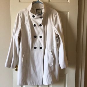 NEW Off White Pea Coat